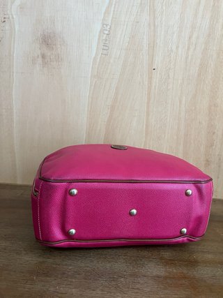 Beauty case vintage Trussardi rosa e cuoio