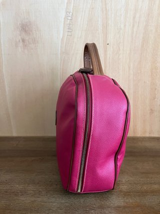 Beauty case vintage Trussardi rosa e cuoio