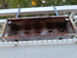 Barbacoa de carbón para barandilla