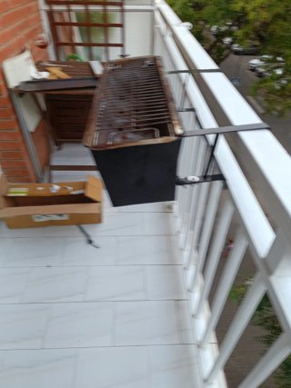 Barbacoa de carbón para barandilla