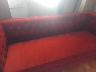 Sofá Chester Rojo Terciopelo