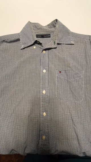 Camisa Tommy Hilfiger Cuadros Azul Talla S