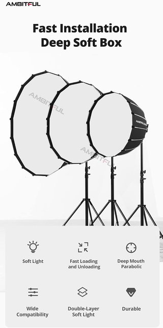 Ventana de Luz/Softbox Plegable parabólica 70cm