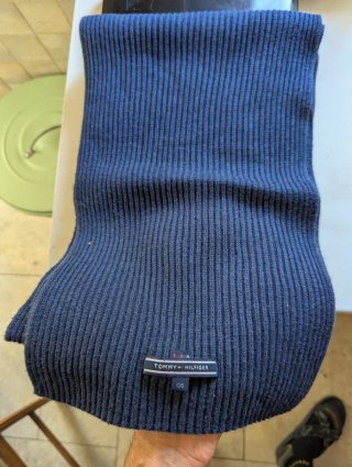 Sciarpa Tommy Hilfiger blu OS in cotone