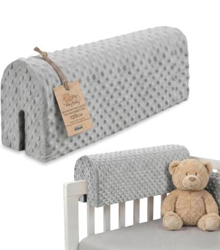 2 Chichoneras para cuna gris