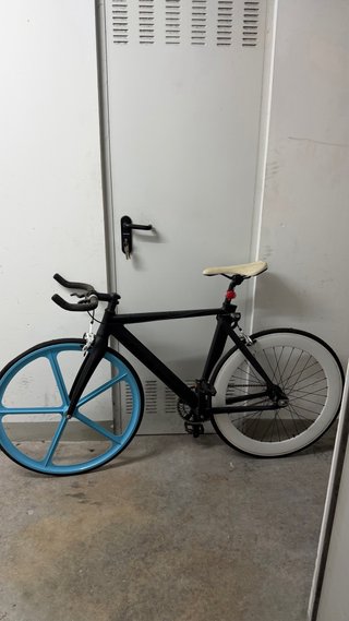Bicicleta Fixie Negra Ruedas Color