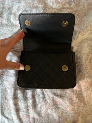 Bolso de mano acolchado negro