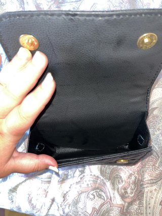 Bolso de mano acolchado negro