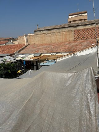 Tela di poliestere grigio alluminio che respinge il sole