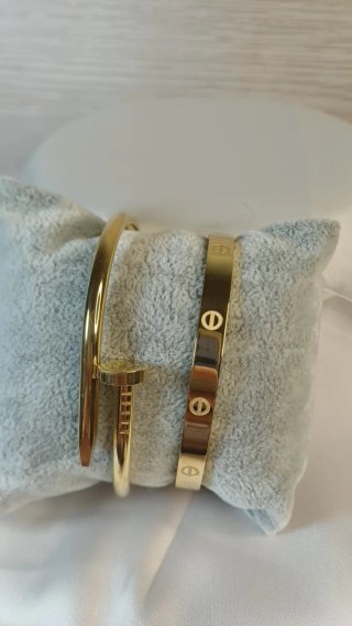 2 Brazaletes Chapado Oro 18k Vintage