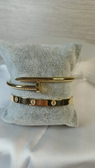 2 Brazaletes Chapado Oro 18k Vintage