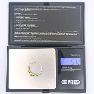Anillo Solitario Oro 18K, 5.72gr, T-21