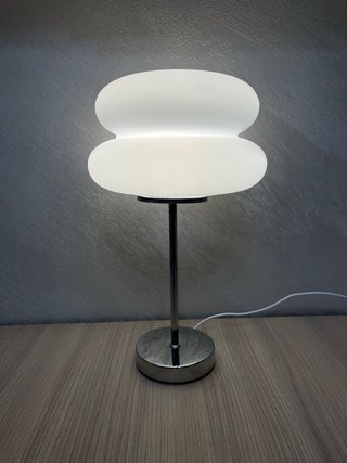 Lampada Stile Space Age Fungo Bread Bianca