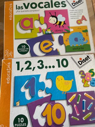 2 Puzzles Diset: Vocales y Números