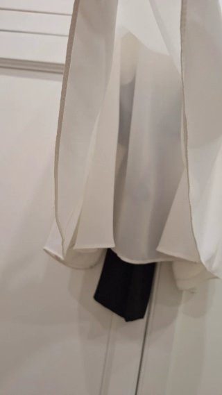 Blusa Zara Espalda Anudada Negra Blanca