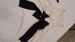 Blusa Zara Espalda Anudada Negra Blanca