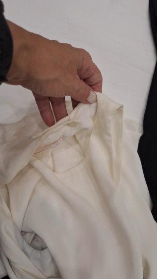 Blusa Zara Espalda Anudada Negra Blanca