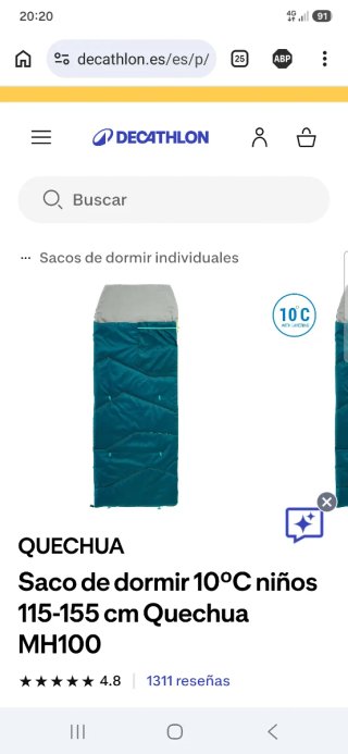 Dos Sacos de dormir niño Decathlon