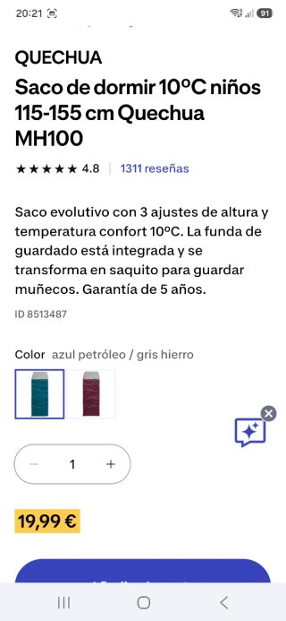 Dos Sacos de dormir niño Decathlon