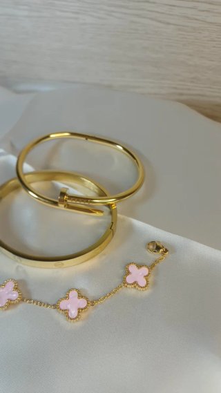 Conjunto Brazaletes Chapado Oro 18k Vintage