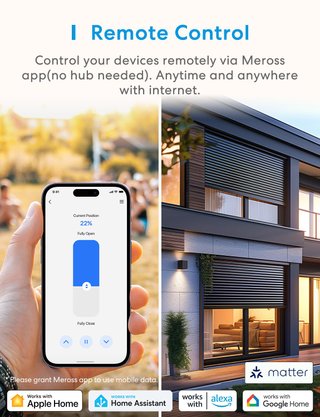 Meross Matter Enrollador Cinta Persiana Eléctrico