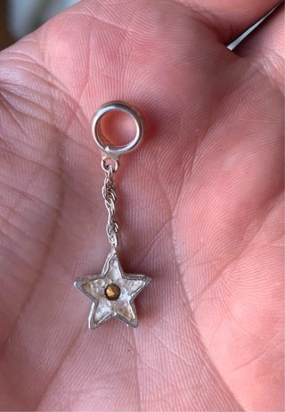 Colgante Plata Estrella con Piedra Amarilla