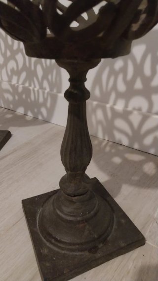Pareja copas hierro forjado decorativas