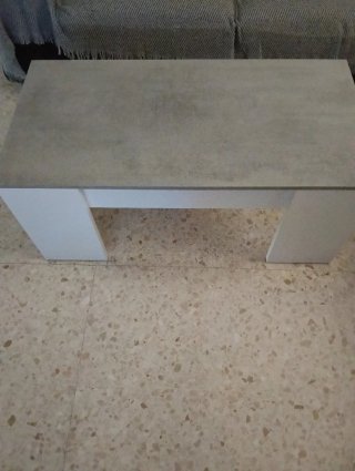 Mesa de centro elevable metal y madera