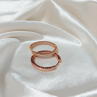Pendientes Pandora Aro Oro Rosa