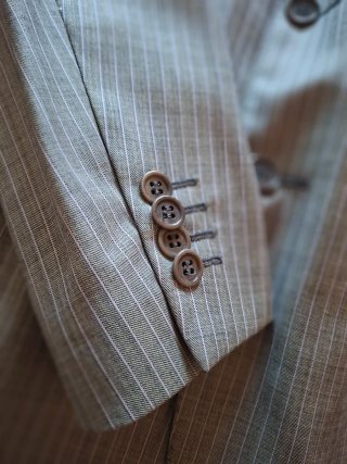 Traje de raya diplomática gris/azul claro