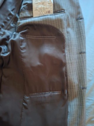 Traje de raya diplomática gris/azul claro