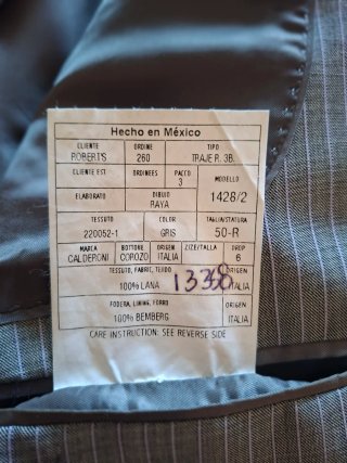 Traje de raya diplomática gris/azul claro