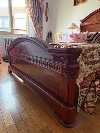 Set Dormitorio de madera:cabecero, mesitas,tocador