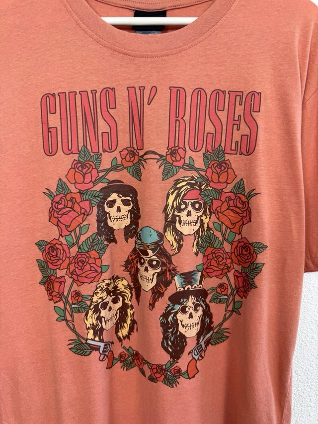 Camiseta Guns N' Roses Rock Music Retro Graphic