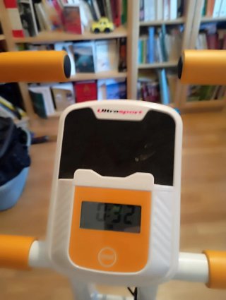 Bicicleta Estática Plegable Naranja/Blanca