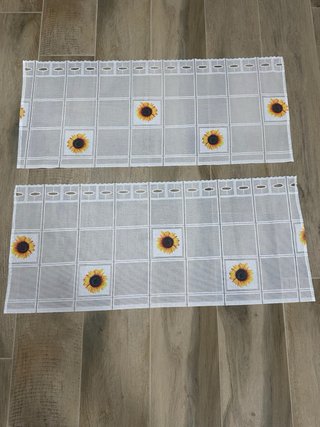 Set 2 Tende Girasoli Ricamate