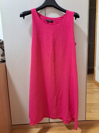 Vestido rosa sin mangas NEW FEELING talla única