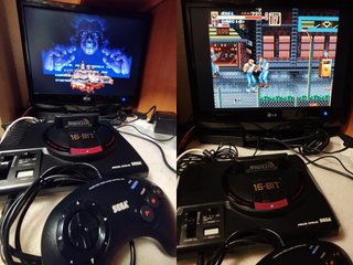 Sega Mega Drive NTSC Jap Consola Negra