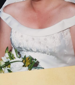 Vestido de Novia Blanco con cola.