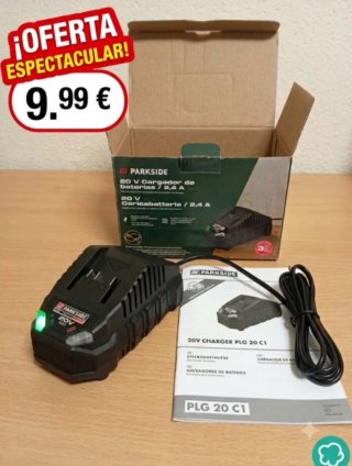 Cargador Parkside 20 voltios nuevo oferta