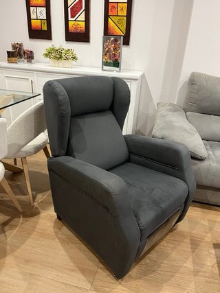 Sillón relax reclinable gris oscuro