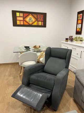 Sillón relax reclinable gris oscuro