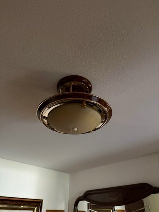 Lámpara de techo vintage madera y metal