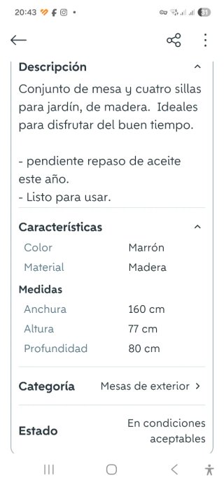 Conjunto de Muebles de Jardín