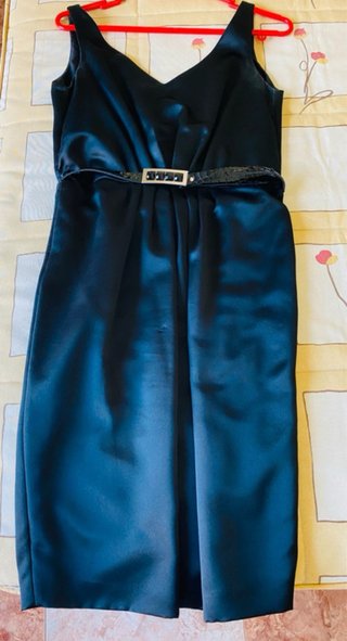 Vestido Caramelo negro con cinturón