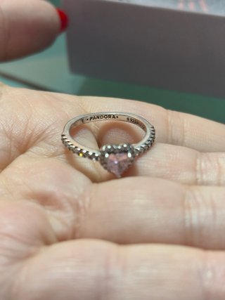 Conjunto Pandora Corazón Rosa y Plata
