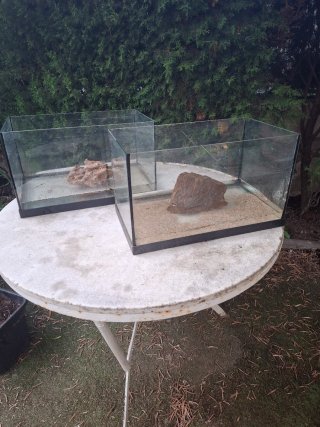 2x Acuarios de cristal