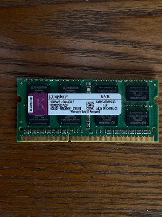 Memoria RAM Kingston KVR 4GB DDR3 para portátil