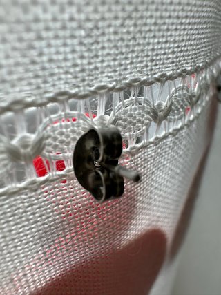 Pendientes artesanales circulares rojos