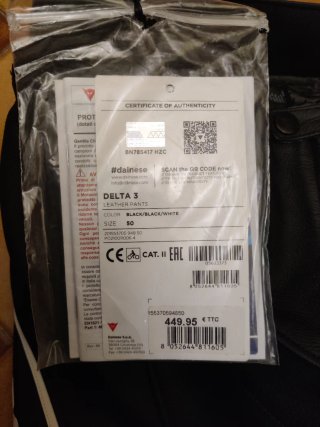 Pantaloni in pelle Dainese taglia 50